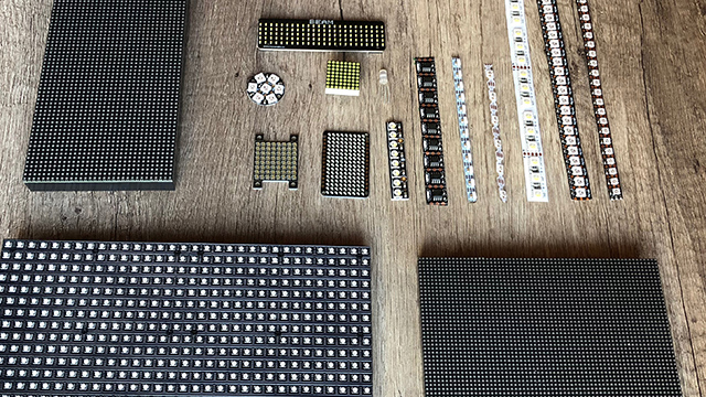 Einzel-LEDs, LED-Ketten und LED-Panels