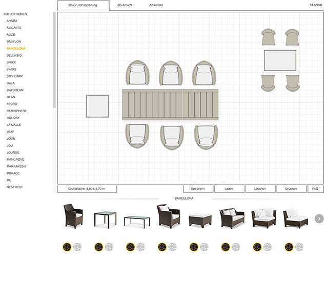 DEDON Gartenm&ouml;bel-Planer