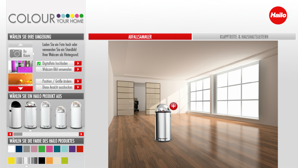 Abfallsammler auf AR Hintergrundbild