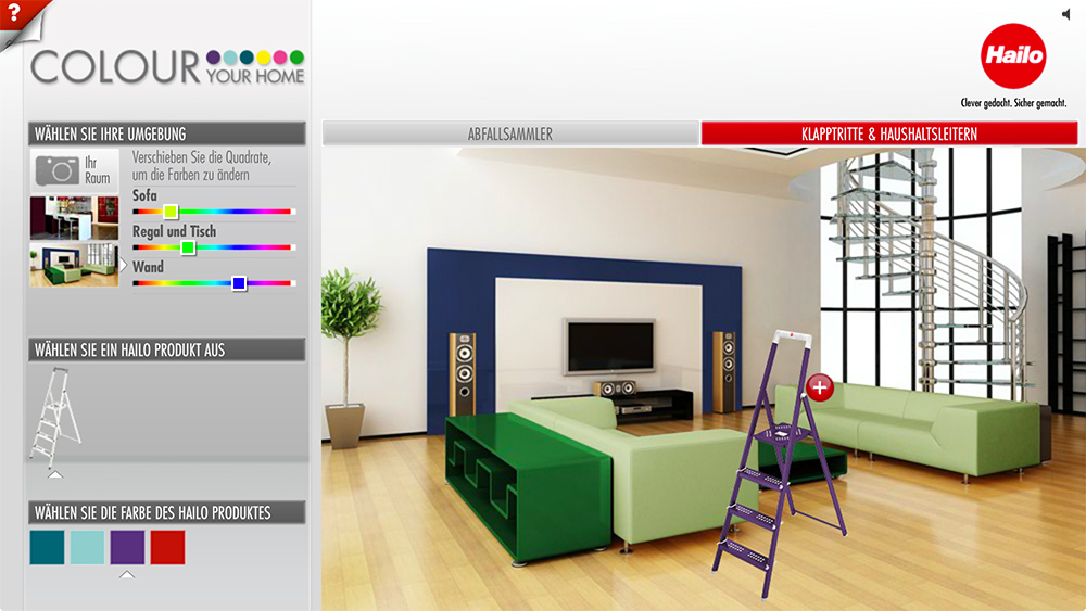 Haushaltsleiter im Wohnzimmer