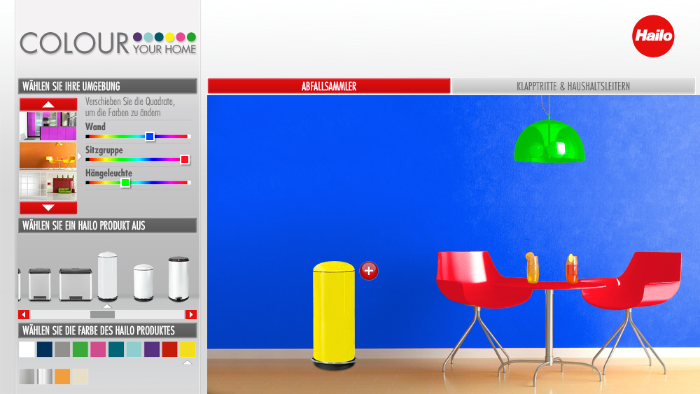 Angepasste Wand- und M&ouml;belfarben im Raum