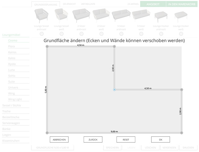 Geometrische Formen für Grundriss-Form