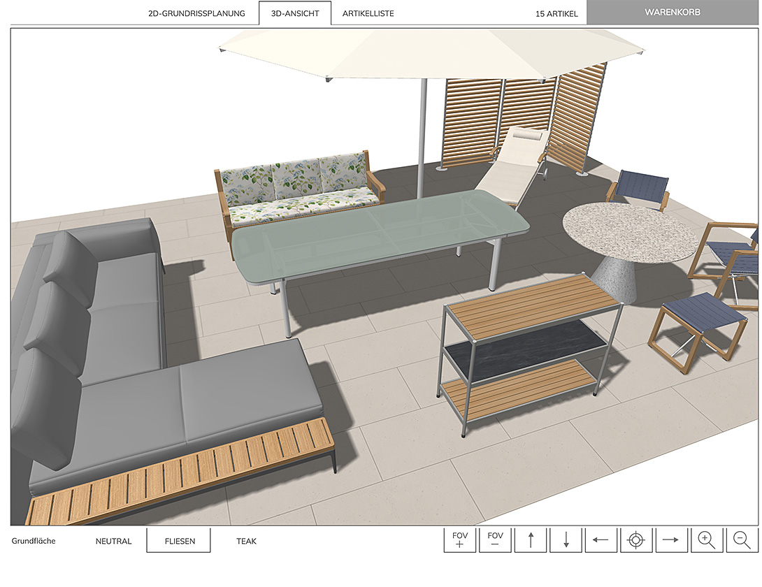 3D-Darstellung einer Beispiel-Planung