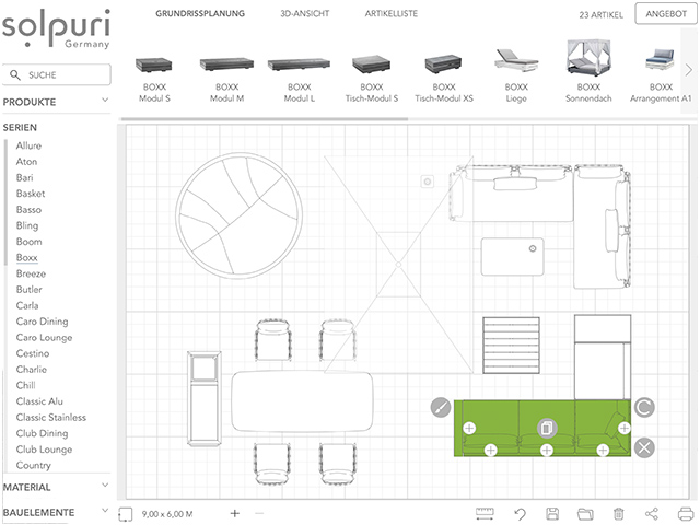 2D-Grundrissdarstellung