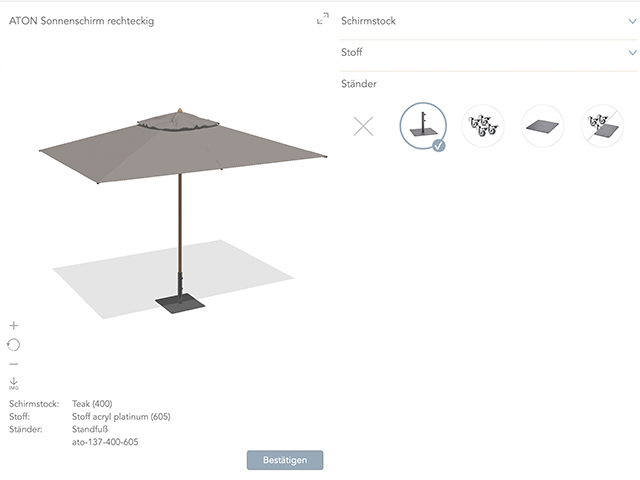 Hinzufügen optionaler Zusatzartikel