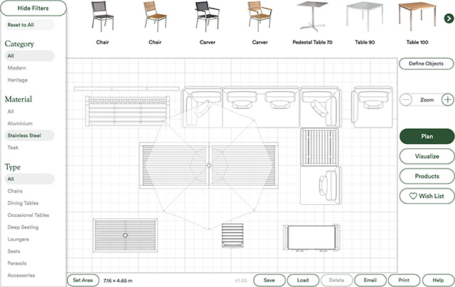 Filtermenü zur Schnellauswahl von Artikeln/Kollektionen