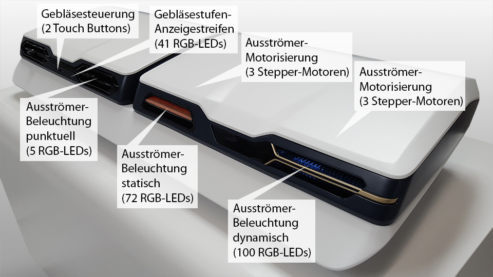 Beschriftung der elektronischen Komponenten